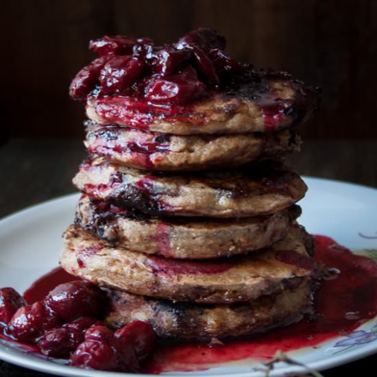 Chocolate Chip & Cherry Pancakes