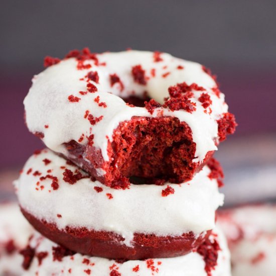 Baked Red Velvet Donuts