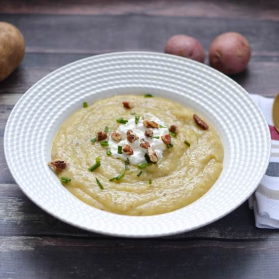 Three Potato Soup with Ricotta