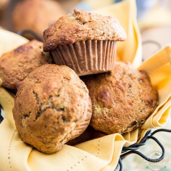 Naturally Sweetened Banana Muffins