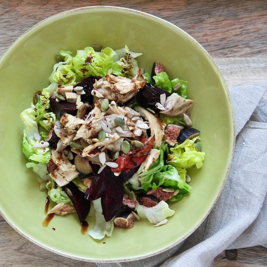 Chicken, Beetroot, and Fig Salad