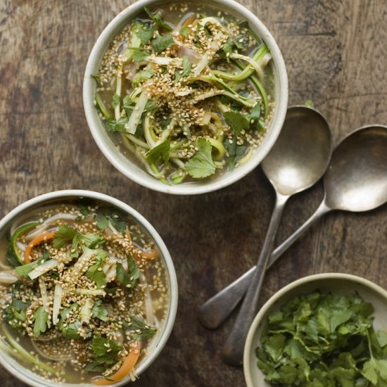 Miso Soup with Vegetable Noodles