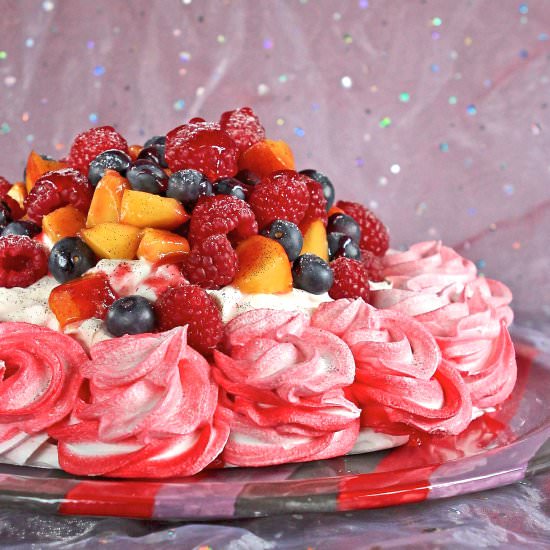 Pink Pavlova