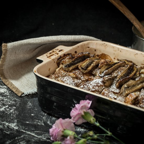 Bread Pudding + Hot Bourbon Sauce