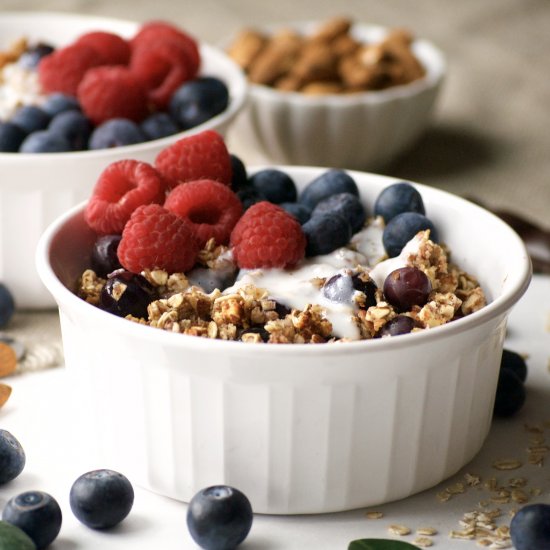 Healthy Blueberry Cobbler For Two