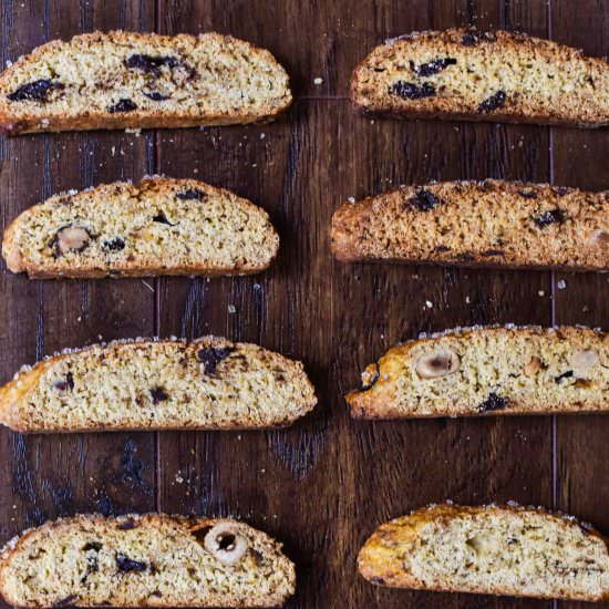 Chocolate Hazelnut Date Biscotti