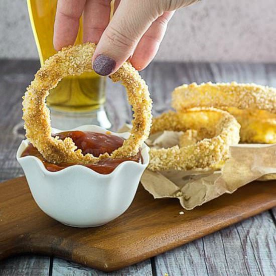 Crispy Oven Baked GF Onion Rings