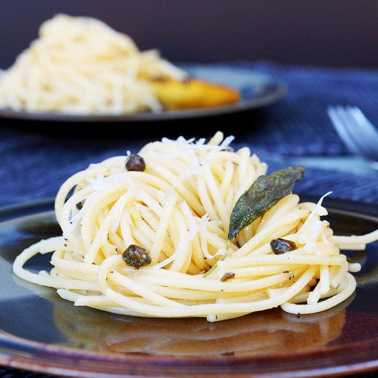 Lemon Spaghetti w Thyme Sage & Parm