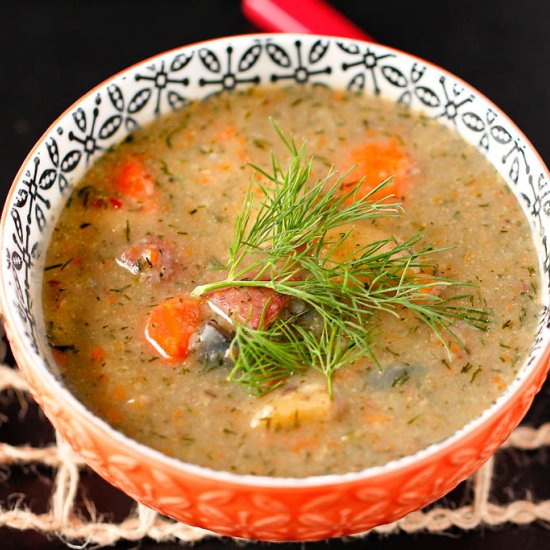 Chunky Potato Soup with Dill