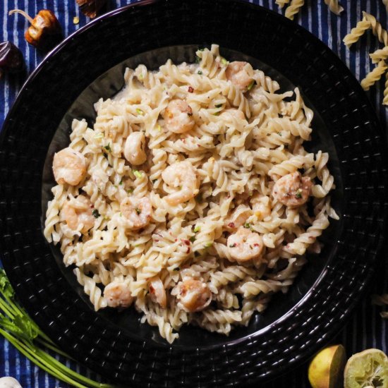 Shrimp in Coconut Milk Pasta