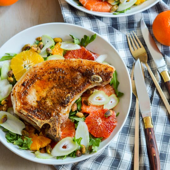 Winter Citrus Salad w/ Spiced Pork