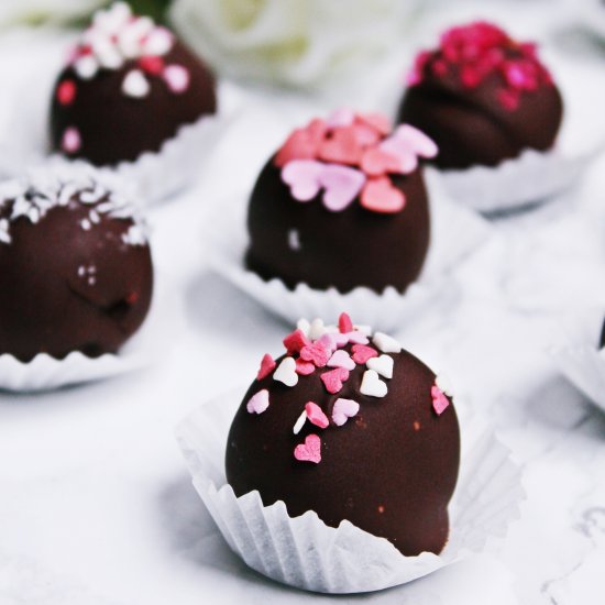 Raspberry Valentine’s Truffles