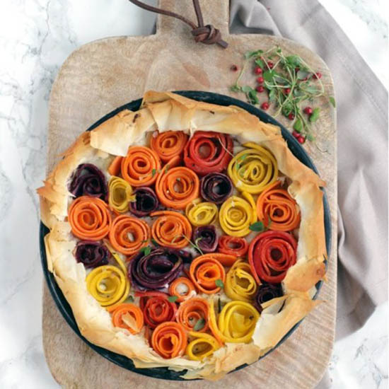 Maple-Glazed Carrot Phyllo Tart