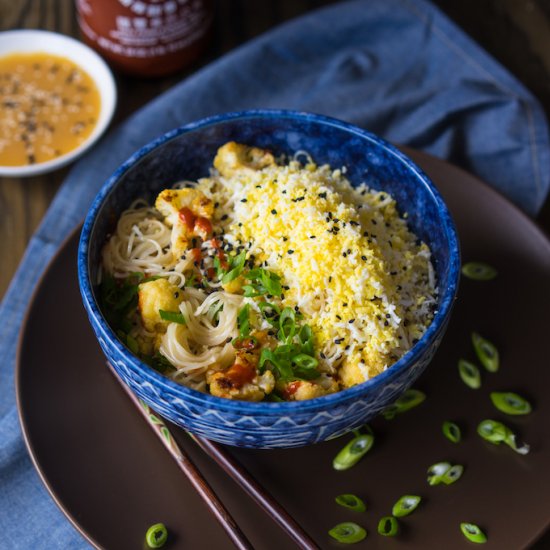 Roasted Cauliflower Noodle Salad