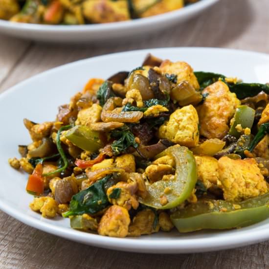 Easy Curried Tofu Scramble