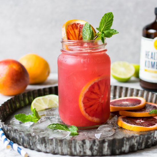 Blood Orange Kombucha Spritzers