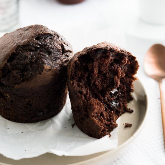 Double Chocolate Banana Muffins