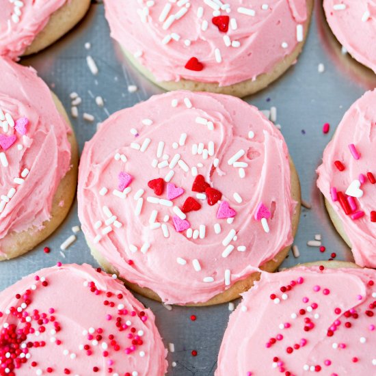 soft frosted sugar cookies