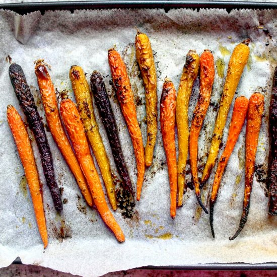 Roasted Rainbow Carrots