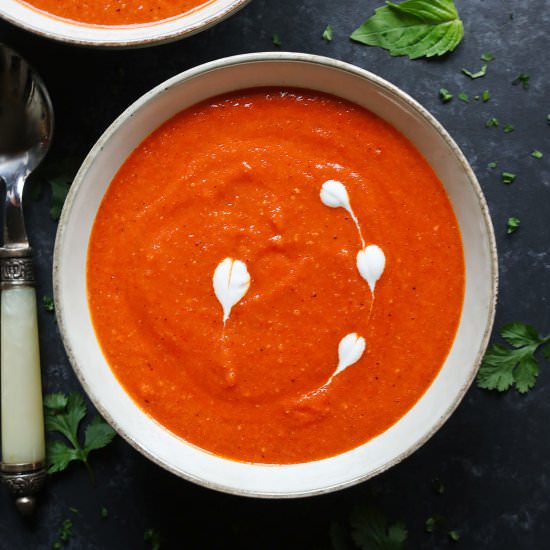 Roasted Red Pepper Tomato Soup