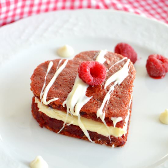 Heart-Shaped Valentine Cake