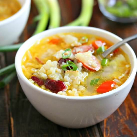 Cajun Style Red Bean & Rice Soup