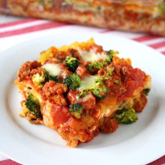 Turkey Lasagna with Broccoli