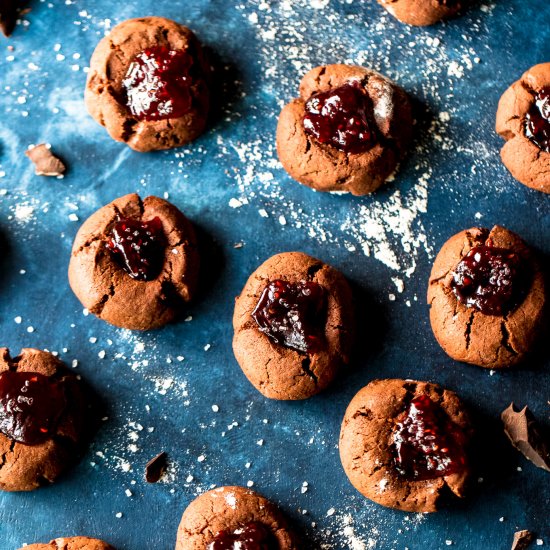 Chocolate Raspberry Thumbprints