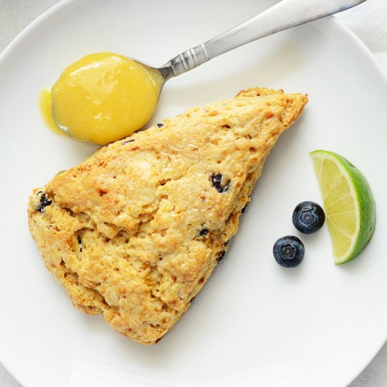 Blueberry Scones with Lime Curd