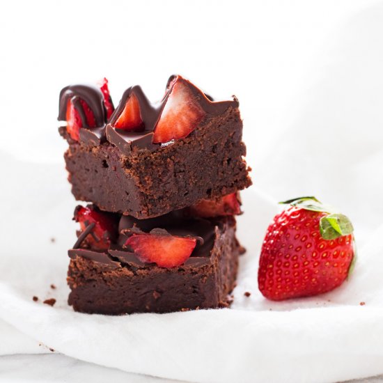 Chocolate Strawberry Brownies