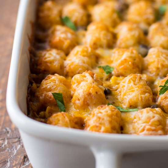 Mexican Tater Tot Casserole