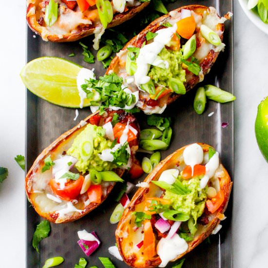 Chorizo Nacho Potato Skins