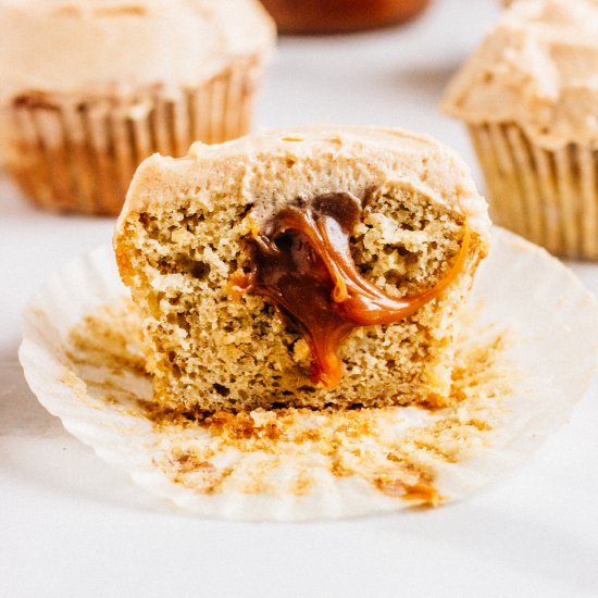 Caramel Banana Cupcakes