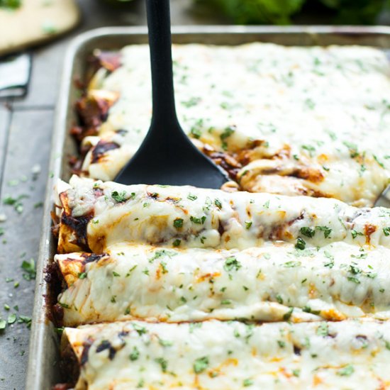 Shredded Beef Enchiladas