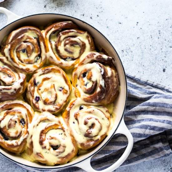 Sweet Potato Berry Cinnamon Rolls