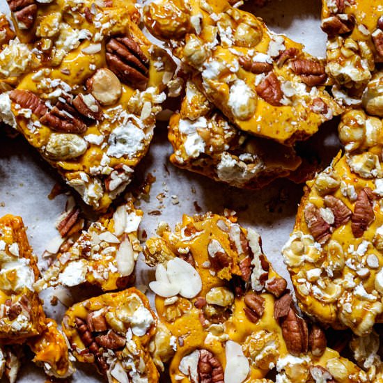 Caramel Popcorn Honeycomb Brittle