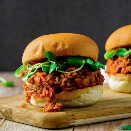 Spelt Berry and Lentil Sloppy Joes