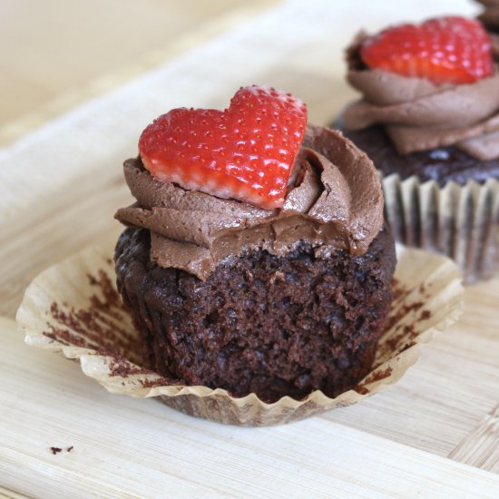 Vegan Chocolate Banana Cupcakes