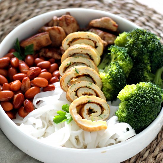 Dinnerbowl with chicken and veggies