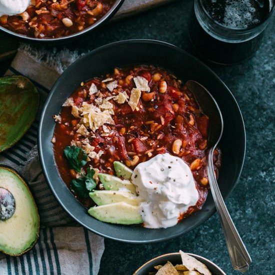 Black Eyed Peas Beer Chili