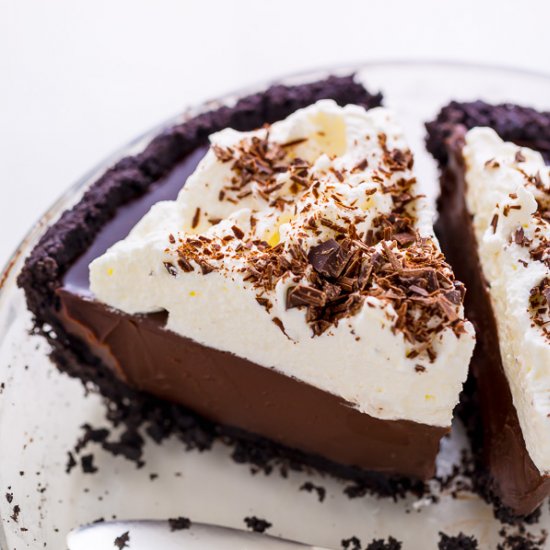 No-Bake Chocolate Cream Pie