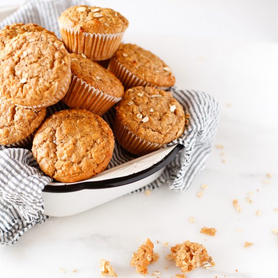 Healthier Oatmeal Coconut Muffins