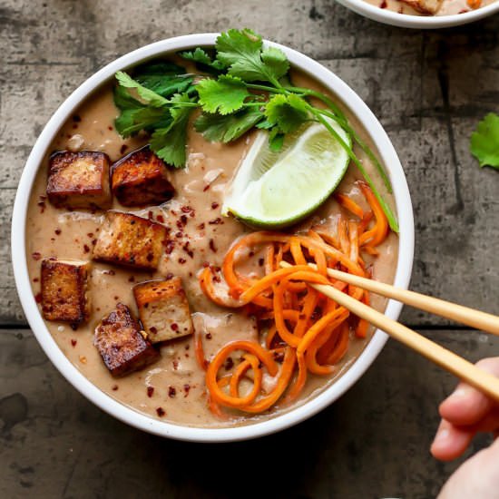 Thai Sweet Potato Noodles Soup