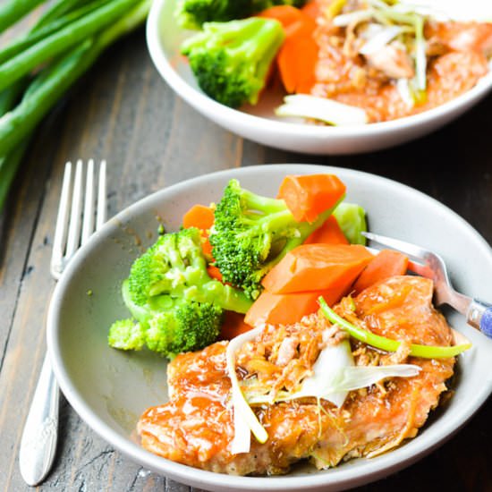 Baked Salmon with Oyster Sauce