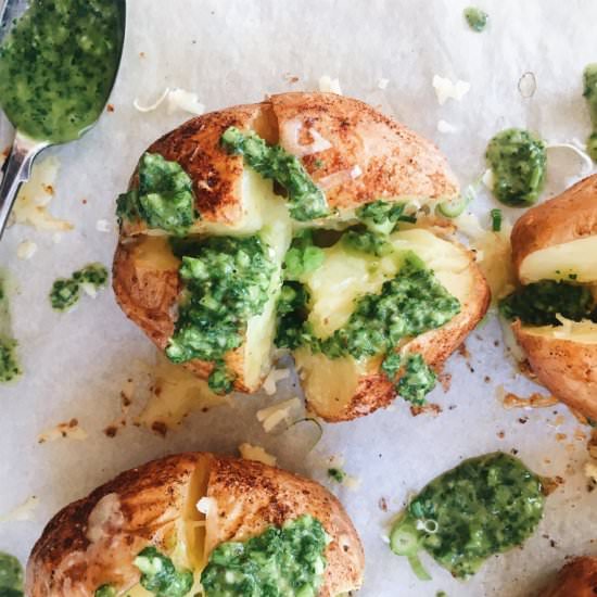 Baked Potatoes with Chimichurri