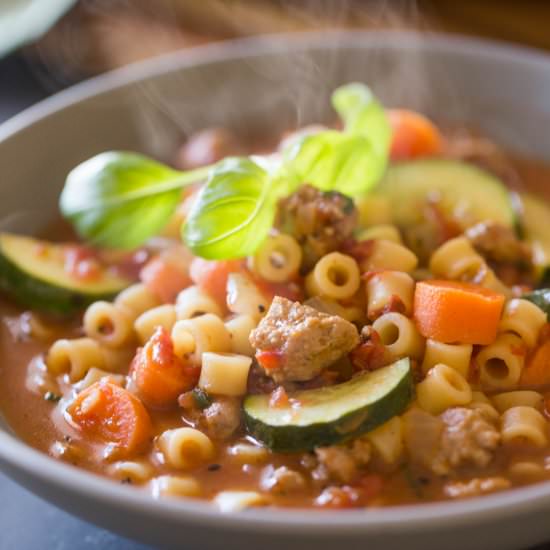 Turkey and Vegetable Ditalini Soup