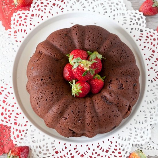 Chocolate Strawberry Yogurt Cake