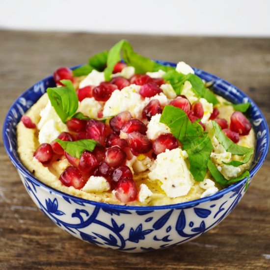 Hummus Dip with Pomegranate & Feta