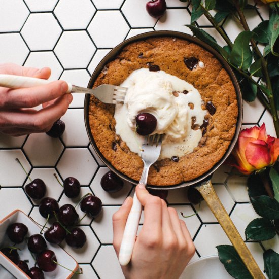 Healthy-ish Skillet Cookie for Two