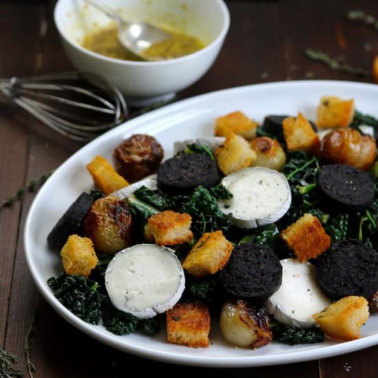 Kale, Goat’s Cheese, & Black Pudding